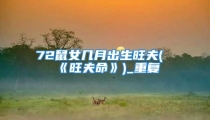 72鼠女几月出生旺夫(《旺夫命》)_重复