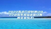 2022年初几迎财神(2022迎新年祝福语最经典的文案句子)