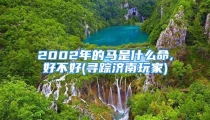 2002年的马是什么命,好不好(寻踪济南玩家)