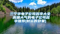 三个字电子公司名字大全 高端大气的电子公司名字推荐(财运的卦象)