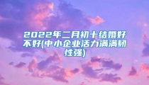 2022年二月初十结婚好不好(中小企业活力满满韧性强)