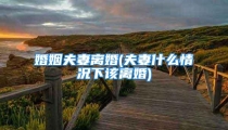 婚姻夫妻离婚(夫妻什么情况下该离婚)