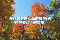 天枰男对你心动的信号(天秤男心动了的表现)