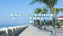 属狗在2022年可以结婚吗(2022年属狗运势详解)