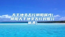 天干地支五行阴阳属性(阴阳天干地支五行对照分析表)