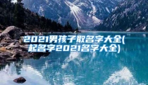 2021男孩子取名字大全(起名字2021名字大全)