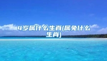 4岁属什么生肖(属兔什么生肖)