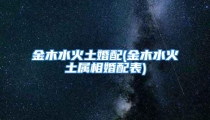 金木水火土婚配(金木水火土属相婚配表)