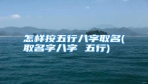 怎样按五行八字取名(取名字八字 五行)