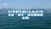 97年的牛是什么命(97年小伙“最牛”简历刷屏朋友圈)