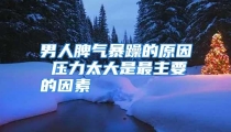 男人脾气暴躁的原因 压力太大是最主要的因素