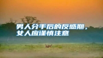 男人分手后的反感期,女人应谨慎注意