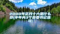 2000年正月十六是什么命(半年内3个县委书记落马)
