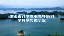 怎么看八字得不得月令(八字月令代表什么)