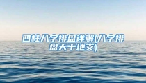 四柱八字排盘详解(八字排盘天干地支)