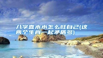 八字喜木水怎么旺自己(这两个生肖一起矛盾多)