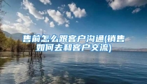 售前怎么跟客户沟通(销售如何去和客户交流)