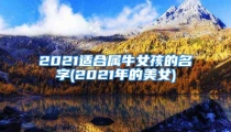 2021适合属牛女孩的名字(2021年的美女)