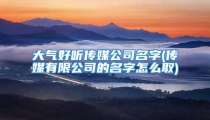 大气好听传媒公司名字(传媒有限公司的名字怎么取)
