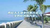四柱天干地支代表六亲(八字四柱对应六亲)