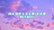 梅花易数爻怎么看(生活里的冷知识)
