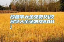 改名字大全免费女(改名字大全免费女2011)