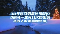 90年属马男最佳婚配(90属马一生有几次婚姻属马的人的婚姻和命运)