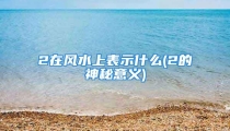 2在风水上表示什么(2的神秘意义)
