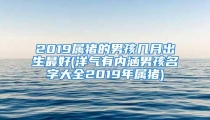2019属猪的男孩几月出生最好(洋气有内涵男孩名字大全2019年属猪)