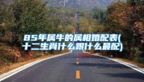 85年属牛的属相婚配表(十二生肖什么跟什么最配)