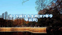 87岁属什么生肖(87年今年运势)