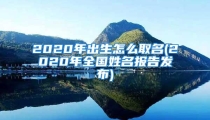2020年出生怎么取名(2020年全国姓名报告发布)