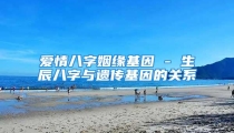 爱情八字姻缘基因 - 生辰八字与遗传基因的关系