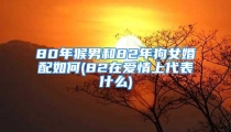 80年猴男和82年狗女婚配如何(82在爱情上代表什么)