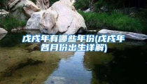 戊戌年有哪些年份(戊戌年各月份出生详解)