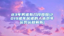 83年男猪有几段婚姻(2019猪年属猪的人本命年运势运程解析)