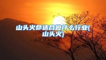 山头火命适合做什么行业(山头火)