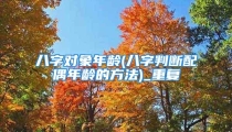 八字对象年龄(八字判断配偶年龄的方法)_重复
