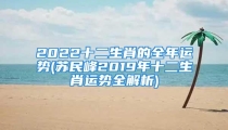 2022十二生肖的全年运势(苏民峰2019年十二生肖运势全解析)