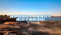 宿命点落在十二星座双子座(双子座的绝招)