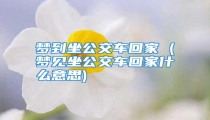 梦到坐公交车回家 (梦见坐公交车回家什么意思)