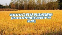 2000几月女天生好姻缘(2000年出生是属于什么命)