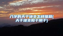 八字的天干地支怎样推算(天干地支阳干阴干)