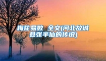 梅花易数 全文(河北故城县张半仙的传说)