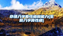 命理八字看性格和能力(生辰八字算性格)