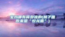 宝鸡哪有算卦准的(臊子面原来是“蛟龙面”)