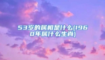53岁的属相是什么(1960年属什么生肖)