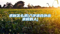 求财怎么求(八字适合外出求财的人)