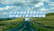 百灵鸟神算免费算命网(农村庙会上的灵鸟算卦解密)