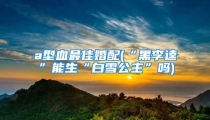 a型血最佳婚配(“黑李逵”能生“白雪公主”吗)